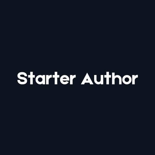Starter Author Starter Author